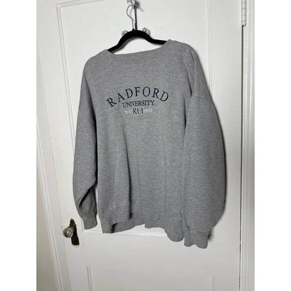 Vintage 90s Radford University Jansport Crewneck Sweatshirt Gray Embroidered XXL - Picture 1 of 8